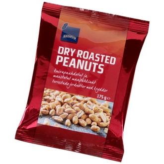 Rainbow kuivapaahdetut ja maustetut maapähkinät 175 g kalorit ja ravintosisältö - 593 kcal