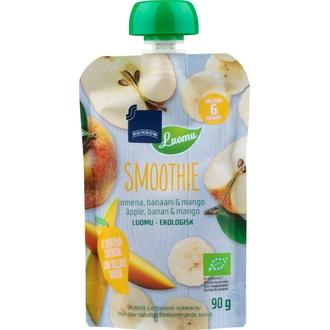 Hedelmäsmoothie Luomu 90G Omena-Banaani-Mango