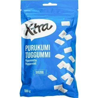 Xtra purukumi piparminttu ksylitoli 180g kalorit ja ravintosisältö
