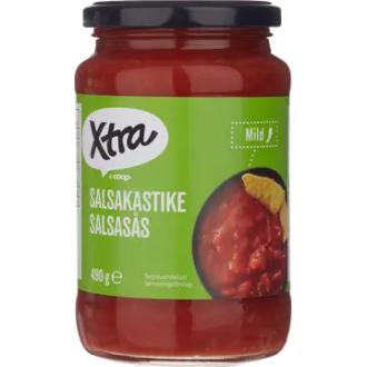 Xtra salsakastike mieto 490 g kalorit ja ravintosisältö