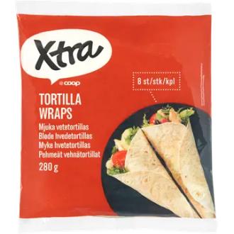 Xtra pehmeät vehnätortillat 8 kpl 280 g