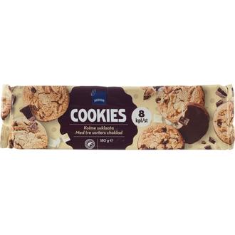 Rainbow 180G Kolme Suklaata Cookies Suklaakeksi