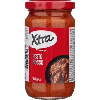 Xtra Pesto Rosso punainen pestokastike 190 g kalorit ja ravintosisältö - 424 kcal