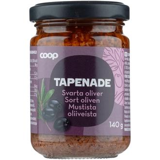 Coop musta tapenade 140 g kalorit ja ravintosisältö - 350 kcal