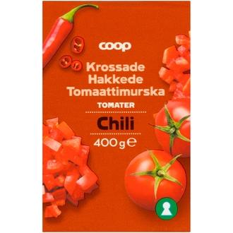 Coop tomaattimurska chili 400 g kalorit ja ravintosisältö - 28 kcal