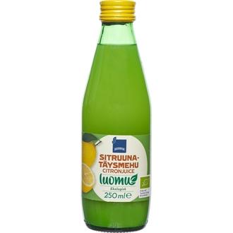 Rainbow 250ml sitruunatäysmehu luomu kalorit ja ravintosisältö - 26 kcal