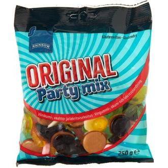 Rainbow 250g Original Party Mix makeissekoitus kalorit ja ravintosisältö - 336 kcal