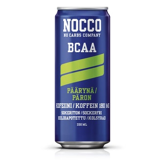 Nocco BCAA energiajuoma 0,33l päärynä kalorit ja ravintosisältö