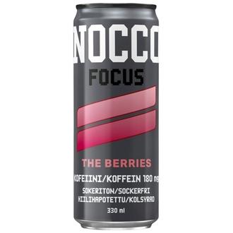 NOCCO FOCUS The Berries energiajuoma 330ml kalorit ja ravintosisältö
