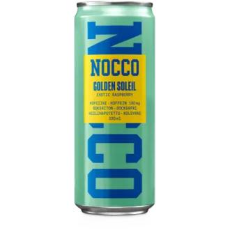 NOCCO Golden Soleil kofeiinia ja vitamiineja sisältävä hiilihapotettu energiajuoma 330ml kalorit ja ravintosisältö - 6 kcal