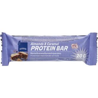 Rainbow 55 g manteli-karamelliproteiinipatukka kalorit ja ravintosisältö - 339 kcal