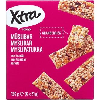 Xtra 126G Myslipatukka Karpalo 6 Kpl kalorit ja ravintosisältö