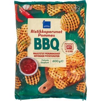 Rainbow 600g BBQ ristikkoperunat pakaste kalorit ja ravintosisältö - 188 kcal