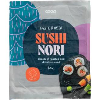 Coop Taste of Asia paahdettu ja kuivattu merilevä 14 g kalorit ja ravintosisältö