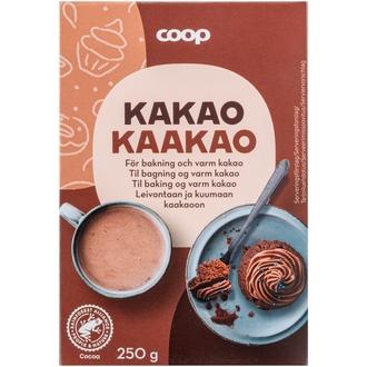 Coop kaakao 250 g kalorit ja ravintosisältö - 361 kcal