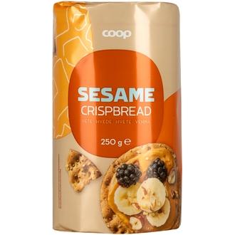 Coop seesaminsiemeniä sisältävä vehnänäkkileipä 250 g kalorit ja ravintosisältö - 389 kcal