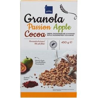 Rainbow 450g granola omena, passiohedelmä ja kaakao kalorit ja ravintosisältö - 417 kcal