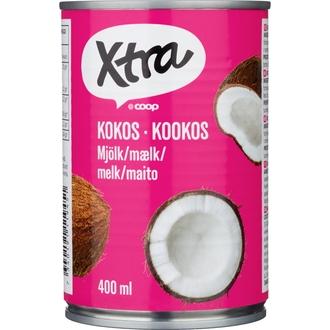 Xtra kookosmaito 400 ml kalorit ja ravintosisältö - 160 kcal