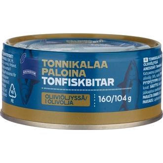 Rainbow 160/104g tonnikalaa oliiviöljyssä MSC kalorit ja ravintosisältö - 0 kcal
