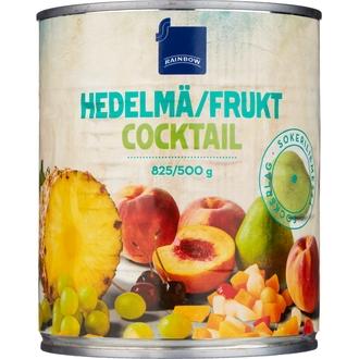 Rainbow hedelmäcocktail sokeriliemessä 825/500 g kalorit ja ravintosisältö - 1 kcal