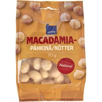 Rainbow macadamiapähkinä 70g kalorit ja ravintosisältö - 746 kcal