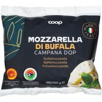 Coop mozzarella Di Bufala 195/100 g kalorit ja ravintosisältö - 285 kcal
