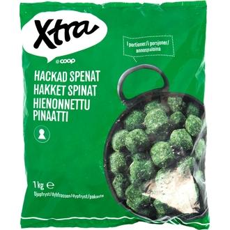 Xtra pinaatti 1 kg pakaste kalorit ja ravintosisältö - 18 kcal