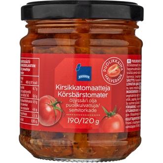 Rainbow puolikuivattuja kirsikkatomaatteja öljyssä 190g kalorit ja ravintosisältö - 97 kcal