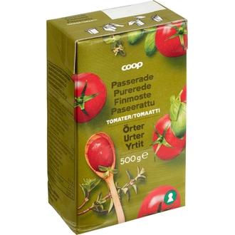 Coop paseerattu tomaatti yrtit 500 g kalorit ja ravintosisältö - 33 kcal