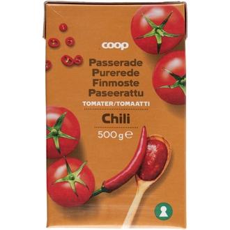 Coop paseerattu tomaatti chili 500g kalorit ja ravintosisältö - 33 kcal