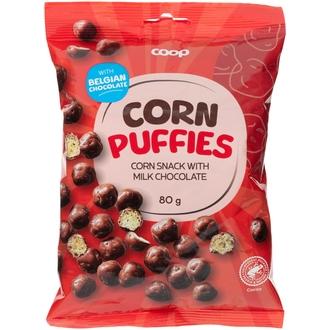 Coop Corn Puffies maissisnacks 80 g kalorit ja ravintosisältö - 489 kcal