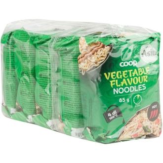 Coop Asia vihanneksenmakuinen nuudeli 5 x 85 g kalorit ja ravintosisältö - 353 kcal