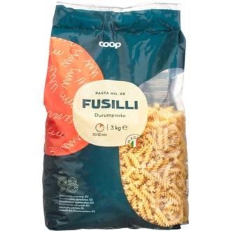 Coop Fusilli pasta 3 kg kalorit ja ravintosisältö - 359 kcal