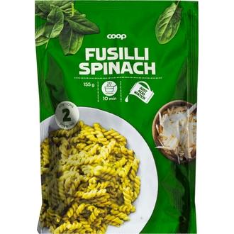 Coop pasta-ateria pinaattikastikkeella 155 g kalorit ja ravintosisältö - 113 kcal