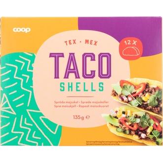 Coop tacokuoret 135 g 12 kpl kalorit ja ravintosisältö - 460 kcal