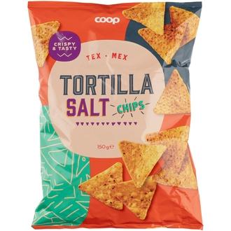 Coop tortilla chips 150 g kalorit ja ravintosisältö - 481 kcal