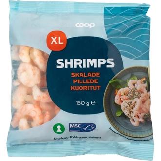 Coop isot kuoritut katkaravut 150 g pakaste kalorit ja ravintosisältö - 64 kcal