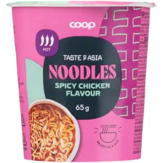 Coop Asia mausteinen kana kuppinuudeli 65 g kalorit ja ravintosisältö - 398 kcal