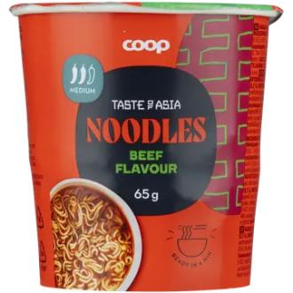 Coop Asia naudanlihan makuinen kuppinuudeli 65 g kalorit ja ravintosisältö