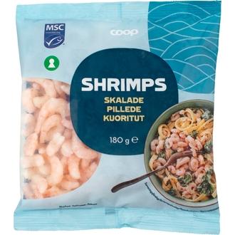 Coop kuoritut katkaravut 180 g pakaste kalorit ja ravintosisältö - 64 kcal