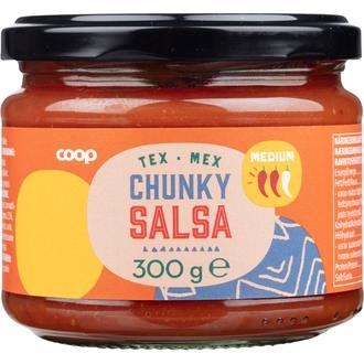 Coop salsakastike medium 300 g kalorit ja ravintosisältö - 43 kcal