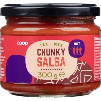 Coop salsakastike hot 300 g kalorit ja ravintosisältö - 43 kcal
