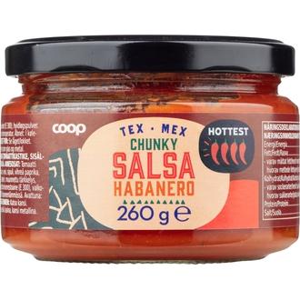 Coop salsakastike hottest 260 g kalorit ja ravintosisältö - 47 kcal