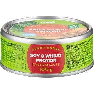 Coop soija- ja vehnäproteiini hiutaleena sriracha 100 g kalorit ja ravintosisältö