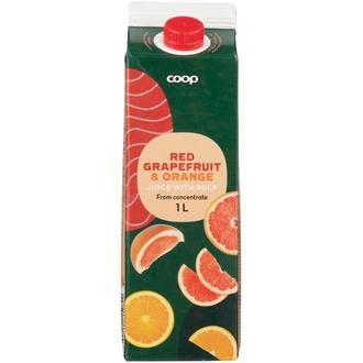 Coop verigreippi-appelsiinitäysmehu 1l kalorit ja ravintosisältö - 38 kcal
