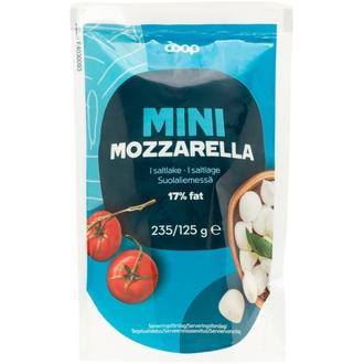 Coop mozzarella mini 235/125 g kalorit ja ravintosisältö - 233 kcal