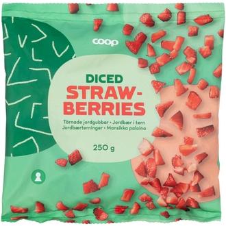 Coop mansikka paloina 250 g pakaste kalorit ja ravintosisältö - 30 kcal