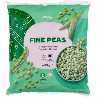 Coop herneet 600 g pakaste kalorit ja ravintosisältö - 80 kcal