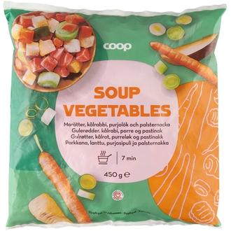 Coop keittojuurekset 450 g pakaste kalorit ja ravintosisältö - 24 kcal