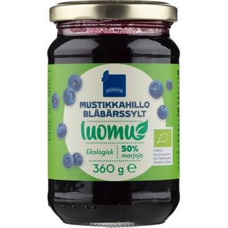 Rainbow mustikkahillo luomu 360 g kalorit ja ravintosisältö - 242 kcal